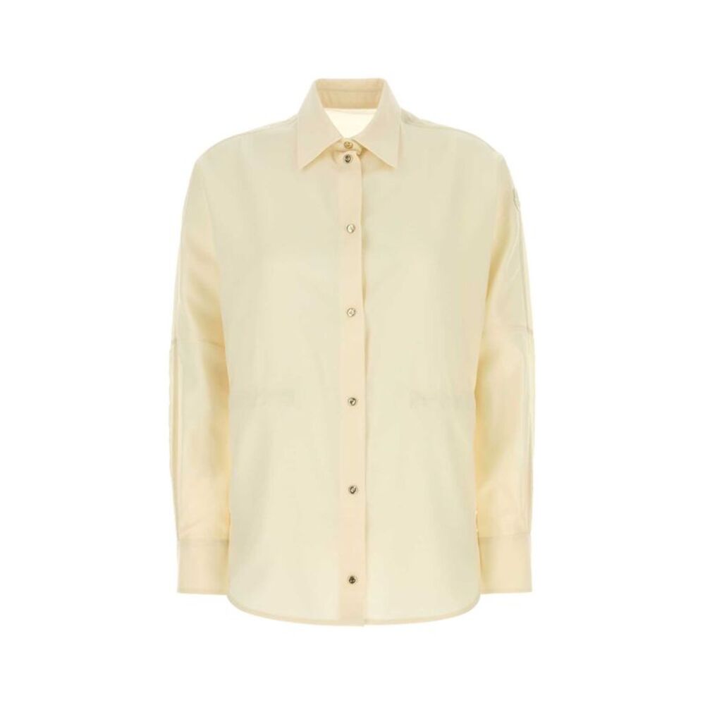 Moncler Women Cream Wool And Nylon Shirt